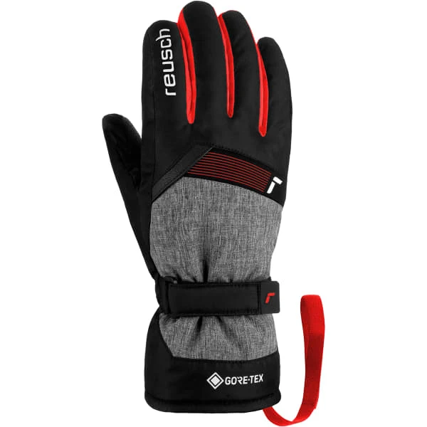 REUSCH FLASH GORE-TEX JR BLCK/BLCK MEL/FIRE RED 23 4 REUSCH FLASH GORE-TEX JR BLCK/BLCK MEL/FIRE RED 23 – Image 2