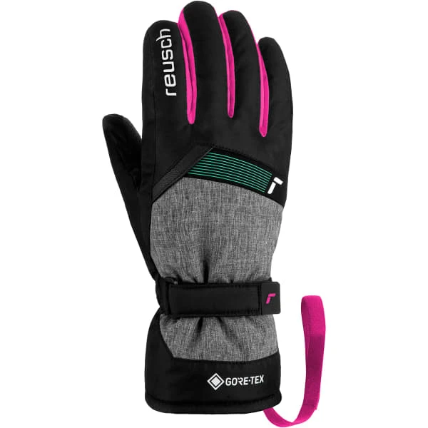 REUSCH FLASH GORE-TEX JR BLACK/BLACK MEL/PINK GLO 23 3 REUSCH FLASH GORE-TEX JR BLACK/BLACK MEL/PINK GLO 23 – Image 2