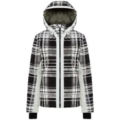 COLMAR LADIES FANCY CHECK SKI JACKET BLACK/PURITY/WHITE-P 23