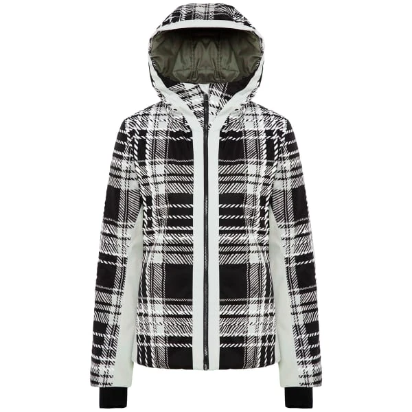 COLMAR LADIES FANCY CHECK SKI JACKET BLACK/PURITY/WHITE-P 23 3 COLMAR LADIES FANCY CHECK SKI JACKET BLACK/PURITY/WHITE-P 23