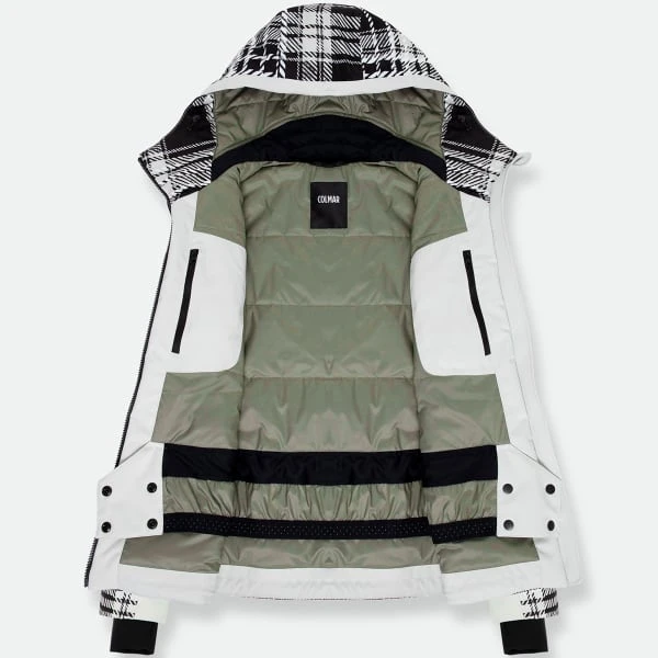 COLMAR LADIES FANCY CHECK SKI JACKET BLACK/PURITY/WHITE-P 23 5 COLMAR LADIES FANCY CHECK SKI JACKET BLACK/PURITY/WHITE-P 23 – Image 3
