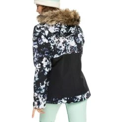 ROXY SHELTER JK TRUE BLACK BLACK FLOWERS 23 10 ROXY SHELTER JK TRUE BLACK BLACK FLOWERS 23 -Dainese shop 9 115969 shelter jk true black black flowers erjtj03370 kvj1 04