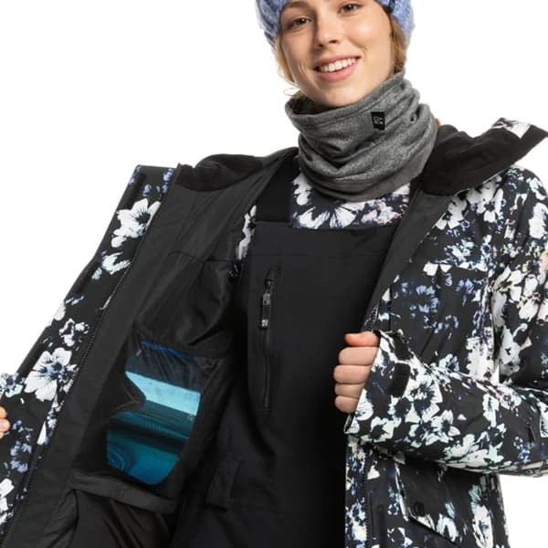 ROXY GORE-TEX GLADE PRINTED JK TRUE BLACK BLACK FLOWERS 23 8 ROXY GORE-TEX GLADE PRINTED JK TRUE BLACK BLACK FLOWERS 23 – Image 6