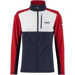 SWIX INFINITY MIDLAYER JACKET M DARK NAVY/SWIX RED 23