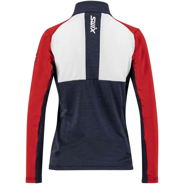 SWIX INFINITY MIDLAYER JACKET W DARK NAVY/SWIX RED 23 4 SWIX INFINITY MIDLAYER JACKET W DARK NAVY/SWIX RED 23 – Image 2