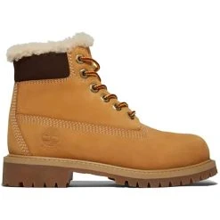TIMBERLAND 6 IN PREMIUM WP SHEARLING LINED BOOT JR WHEAT 22
