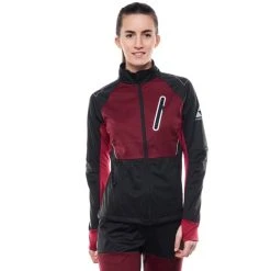 FISCHER W ASARNA SOFTSHELL JACKET BLACK-BURGUNDY 23