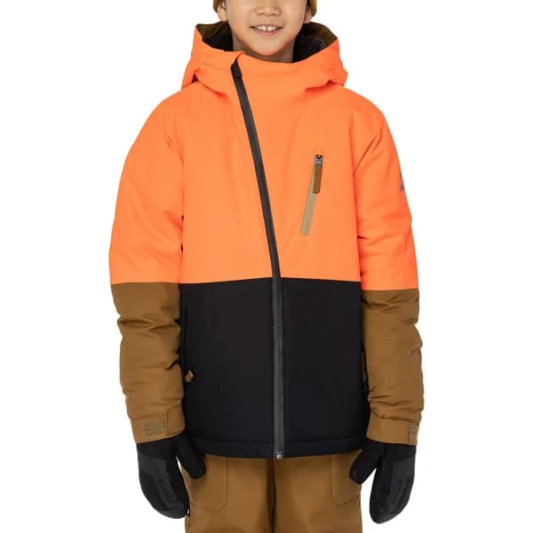 686 BOYS HYDRA INSULATED JKT FLURO ORANGE CLRBLK 23 3 686 BOYS HYDRA INSULATED JKT FLURO ORANGE CLRBLK 23