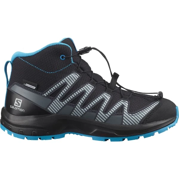 SALOMON XA PRO V8 MID CSWP JR BLACK/MONUMENT/HAWAIIAN OCEAN 22 3 SALOMON XA PRO V8 MID CSWP JR BLACK/MONUMENT/HAWAIIAN OCEAN 22